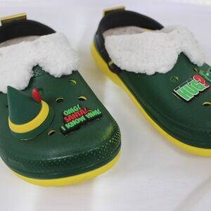Kids Limited Edition Elf Crocs Size J3 | Green | Gently Worn